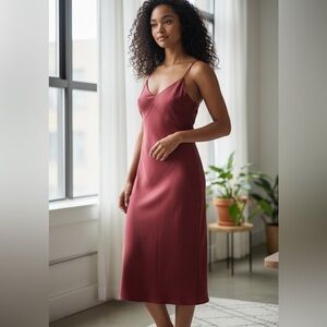 LEVIS RUST ORANGE MIDI SLIP‎ DRESS SIZE MEDIUM